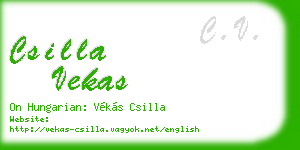csilla vekas business card