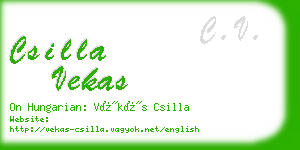 csilla vekas business card